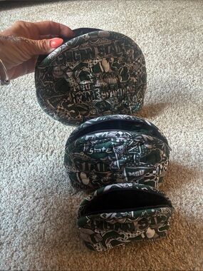 MICHIGAN STATE Green White Black Michigan State Cosmetic Pouches Set